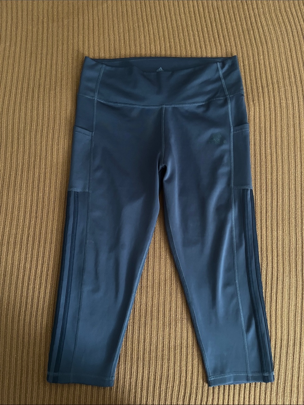 Adidas Deep Navy Cropped Performance Leggings